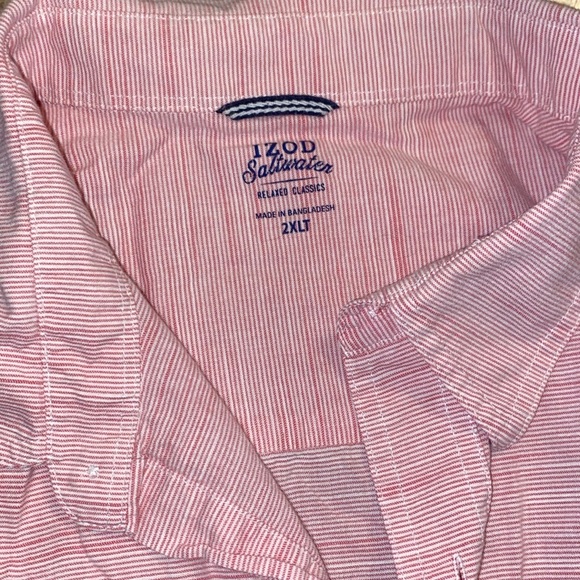 Mens IZOD saltwater cotton button up size 2XLT - Picture 3 of 3
